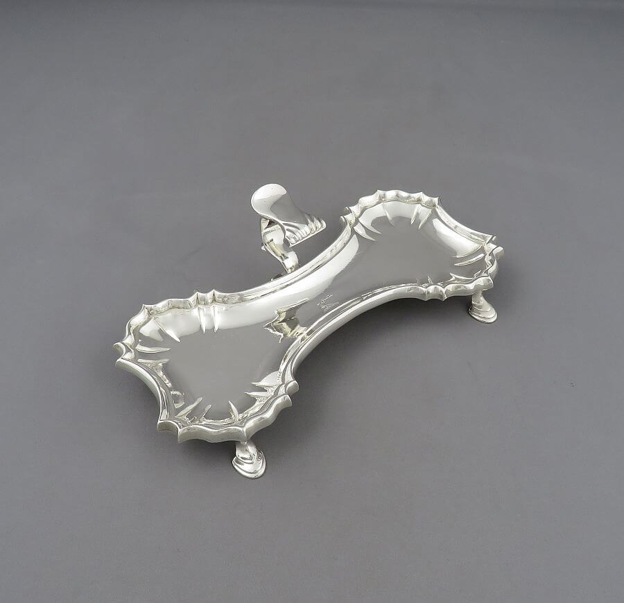 George II Silver Snuffer Tray - JH Tee Antiques