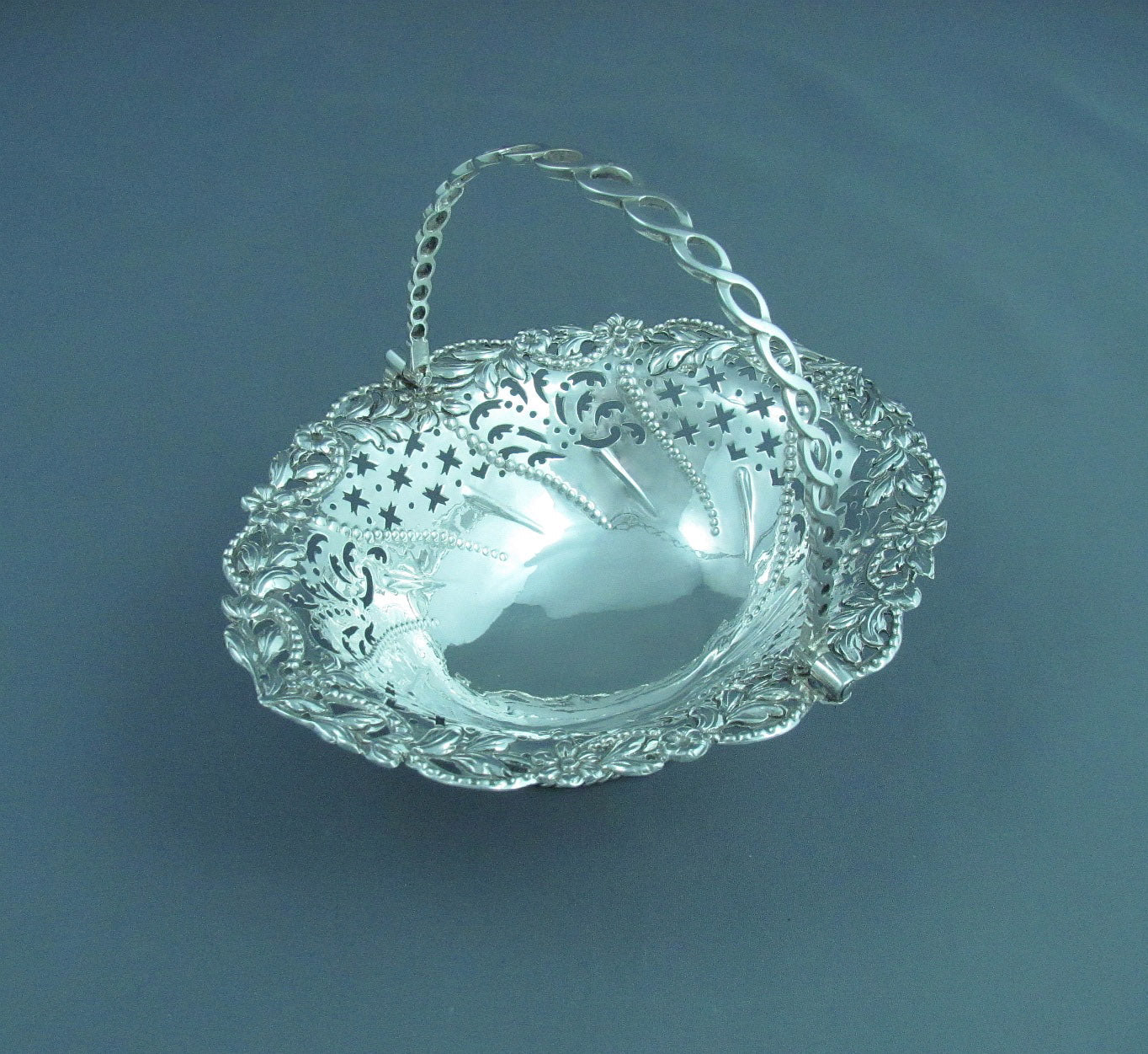 George II Silver Sweetmeat Basket - JH Tee Antiques