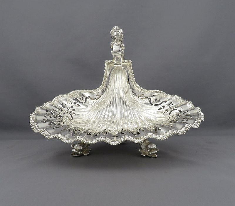 George II Style Sterling Silver Centerpiece - JH Tee Antiques