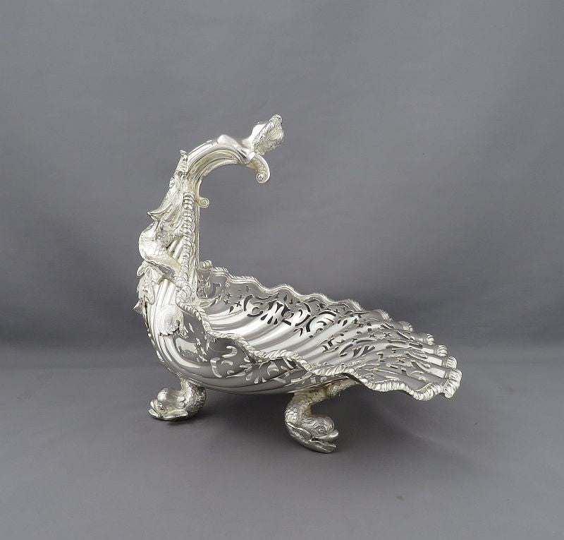 George II Style Sterling Silver Centerpiece - JH Tee Antiques
