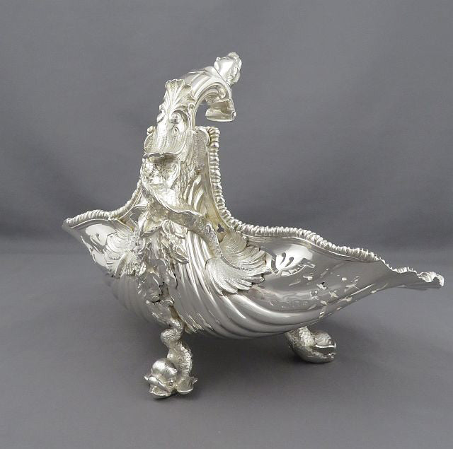 George II Style Sterling Silver Centerpiece - JH Tee Antiques