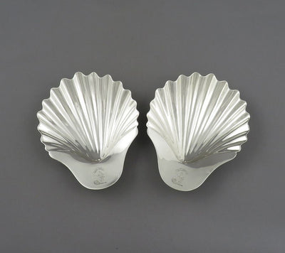 Pair of George III Silver Butter Shells - JH Tee Antiques