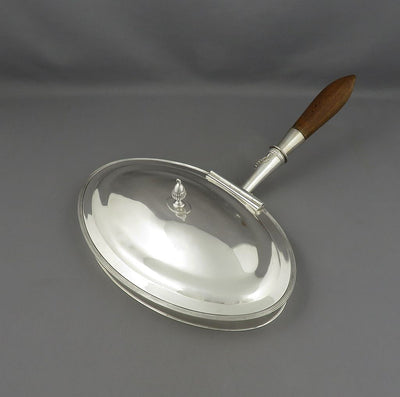 George III Sterling Silver Toasted Cheese Dish - JH Tee Antiques
