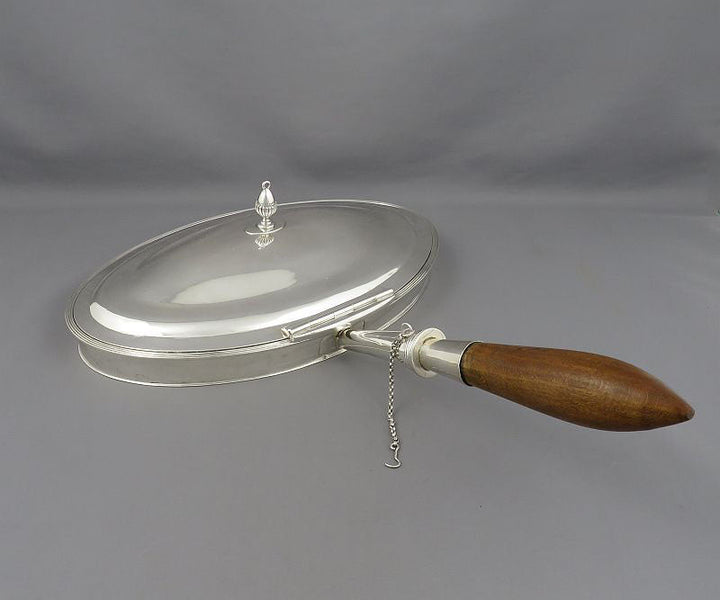 George III Sterling Silver Toasted Cheese Dish - JH Tee Antiques