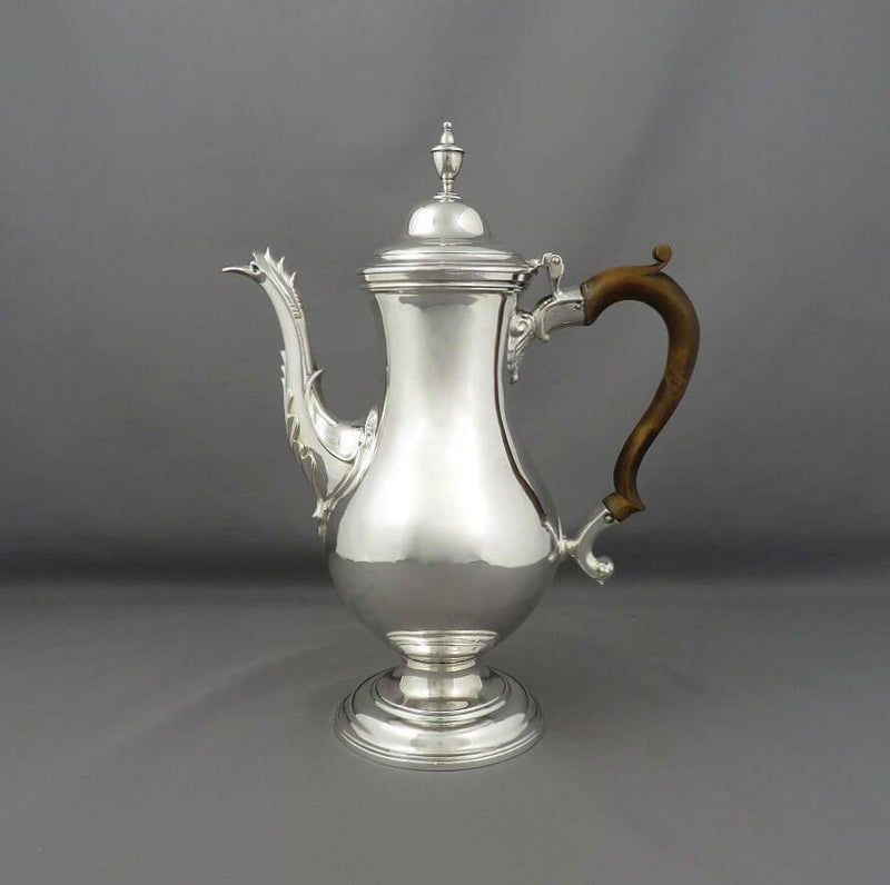 George III Silver Coffee Pot - JH Tee Antiques