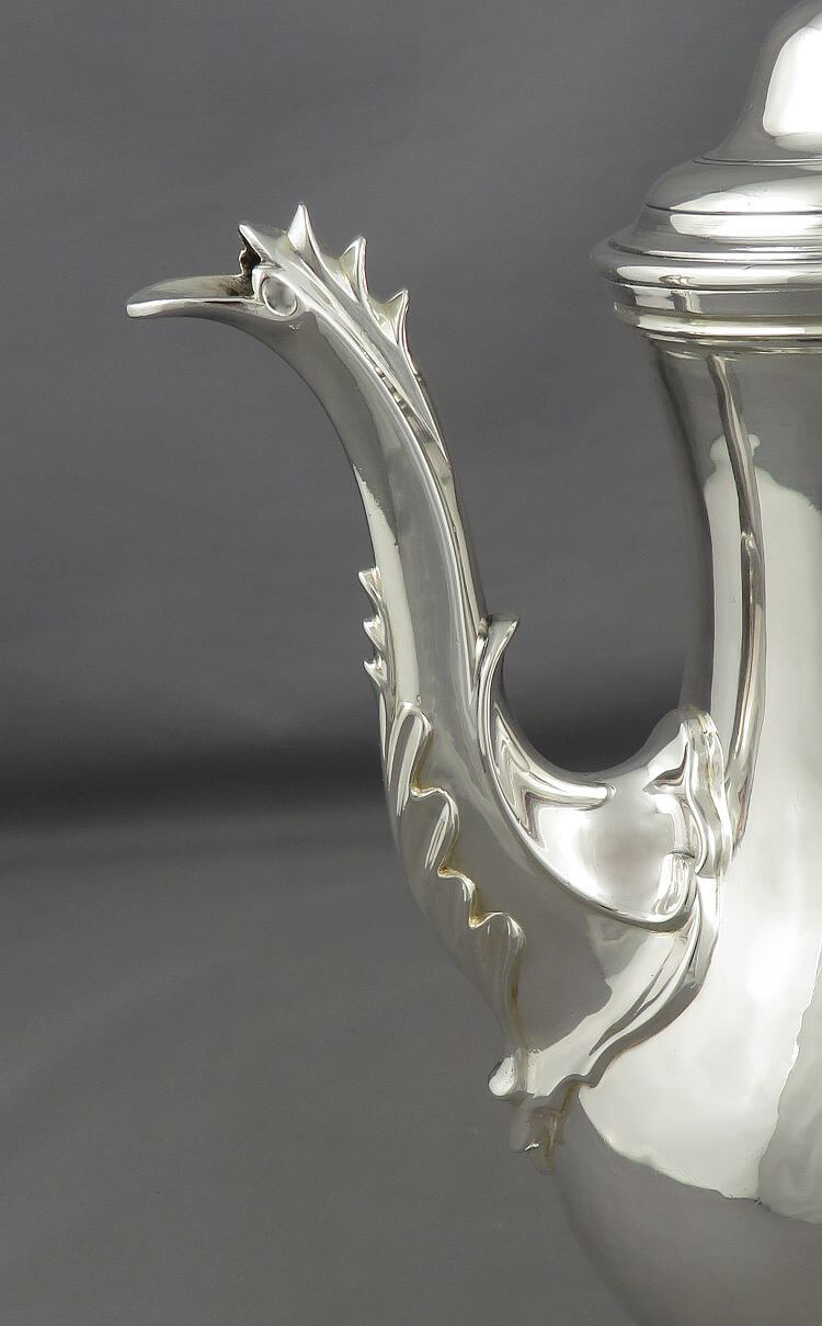 George III Silver Coffee Pot - JH Tee Antiques