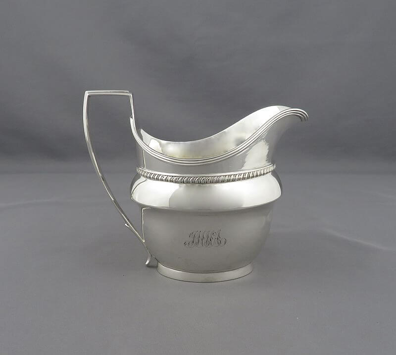 George III Sterling Silver Cream Jug - JH Tee Antiques