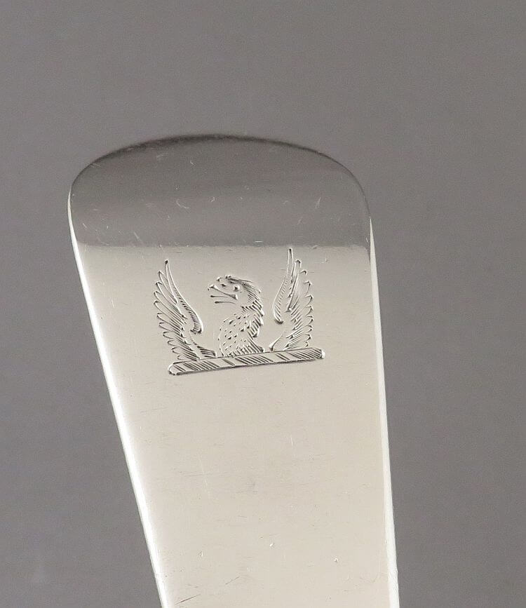George III Sterling Silver Soup Ladle - JH Tee Antiques