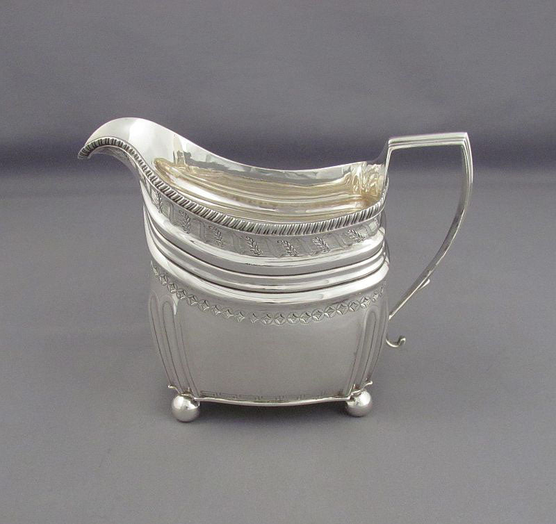 Antique George III Sterling Silver Tea Set - JH Tee Antiques