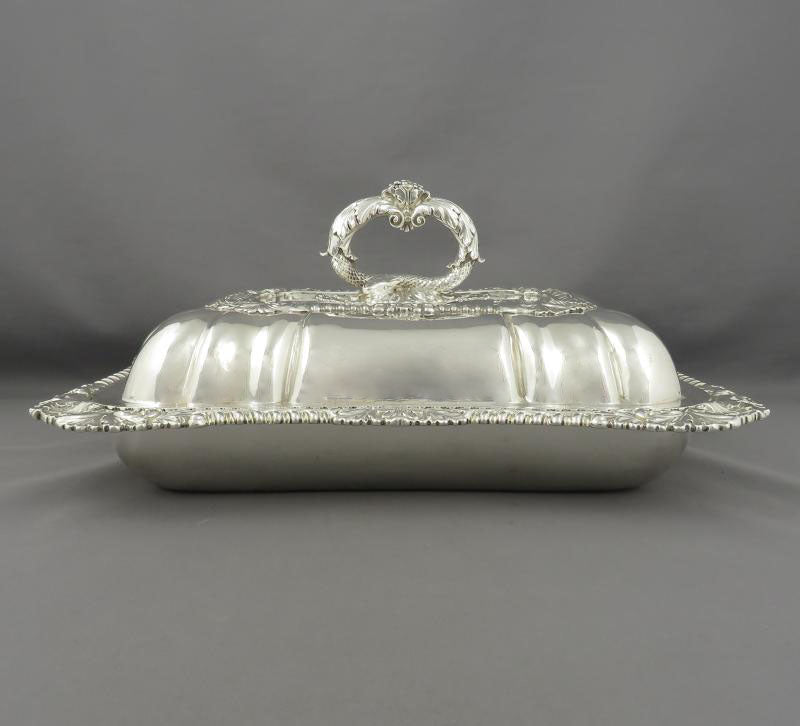 George IV Silver Entree Dish - JH Tee Antiques