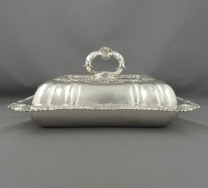George IV Silver Entree Dish - JH Tee Antiques