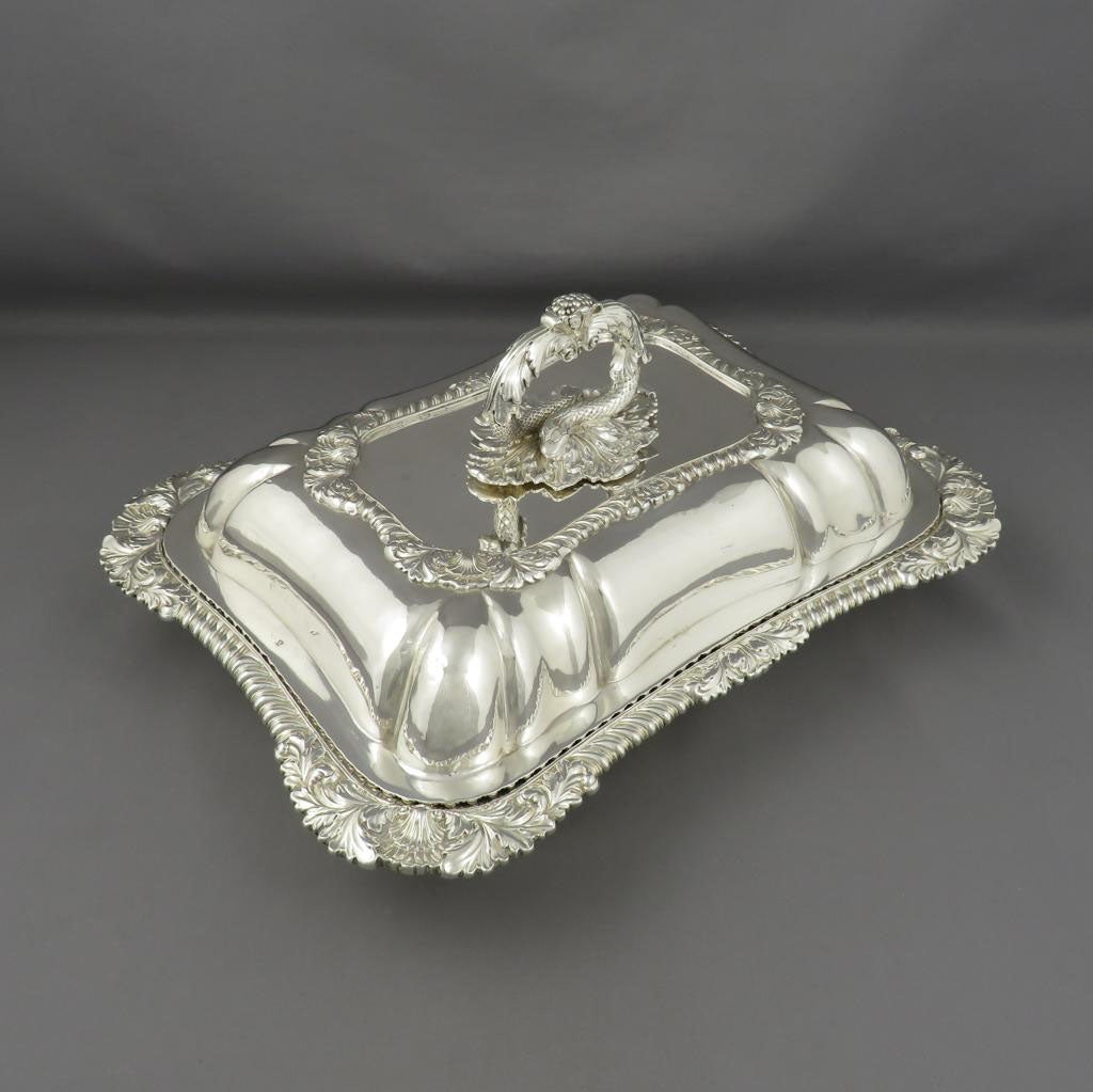 George IV Silver Entree Dish - JH Tee Antiques