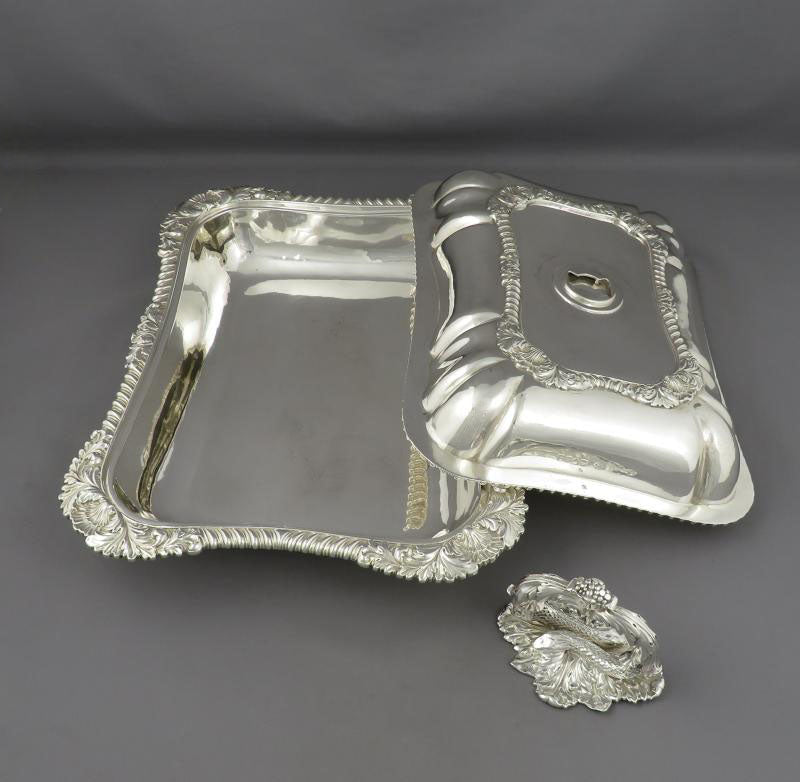 George IV Silver Entree Dish - JH Tee Antiques