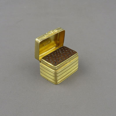 George IV Silver Gilt Nutmeg Grater - JH Tee Antiques