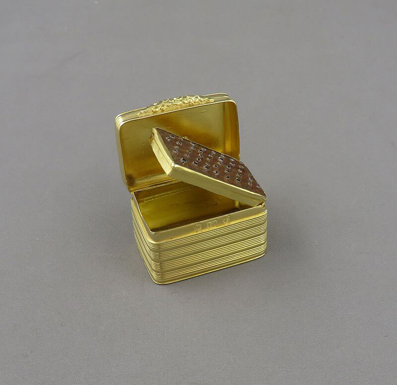 George IV Silver Gilt Nutmeg Grater - JH Tee Antiques