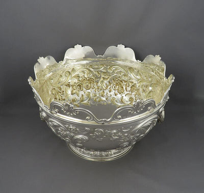 Large George IV Silver Monteith Bowl - JH Tee Antiques