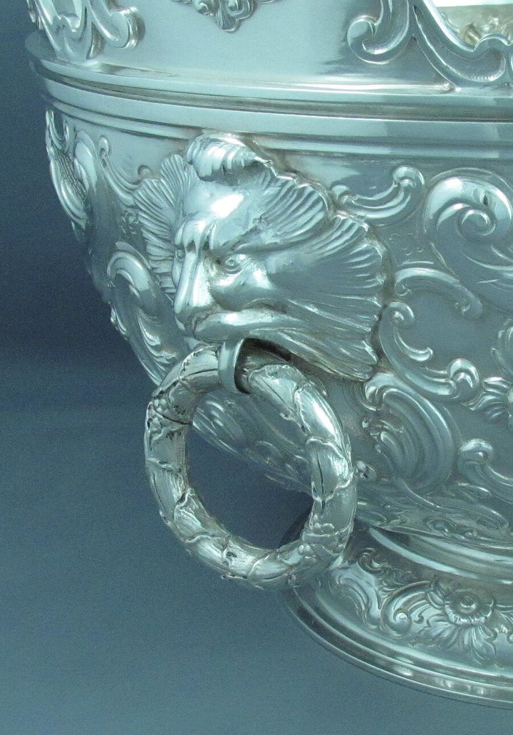 Large George IV Silver Monteith Bowl - JH Tee Antiques