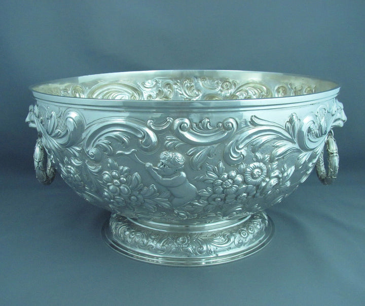 Large George IV Silver Monteith Bowl - JH Tee Antiques