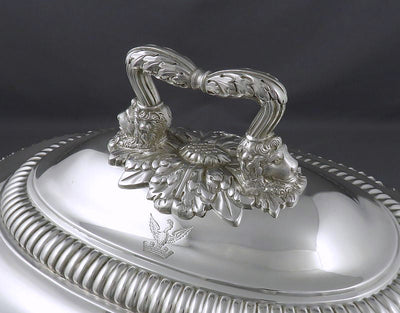 George IV Sterling Silver Soup Tureen - JH Tee Antiques