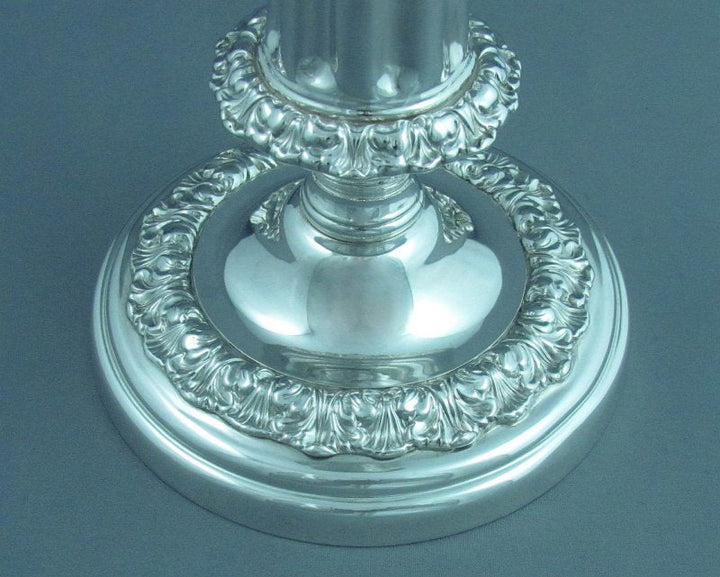 George IV Silver Telescopic Candlesticks - JH Tee Antiques
