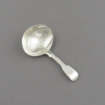 George IV Sterling Silver Caddy Spoon - JH Tee Antiques