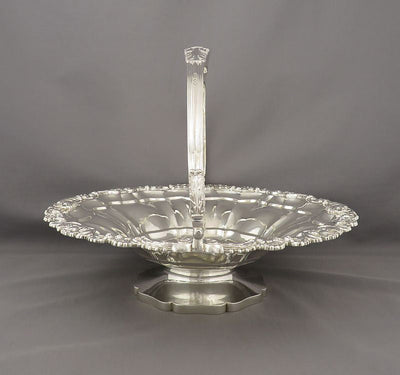 George IV Sterling Silver Cake Basket - JH Tee Antiques