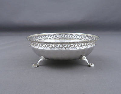 George V Sterling Silver Candy Dish - JH Tee Antiques