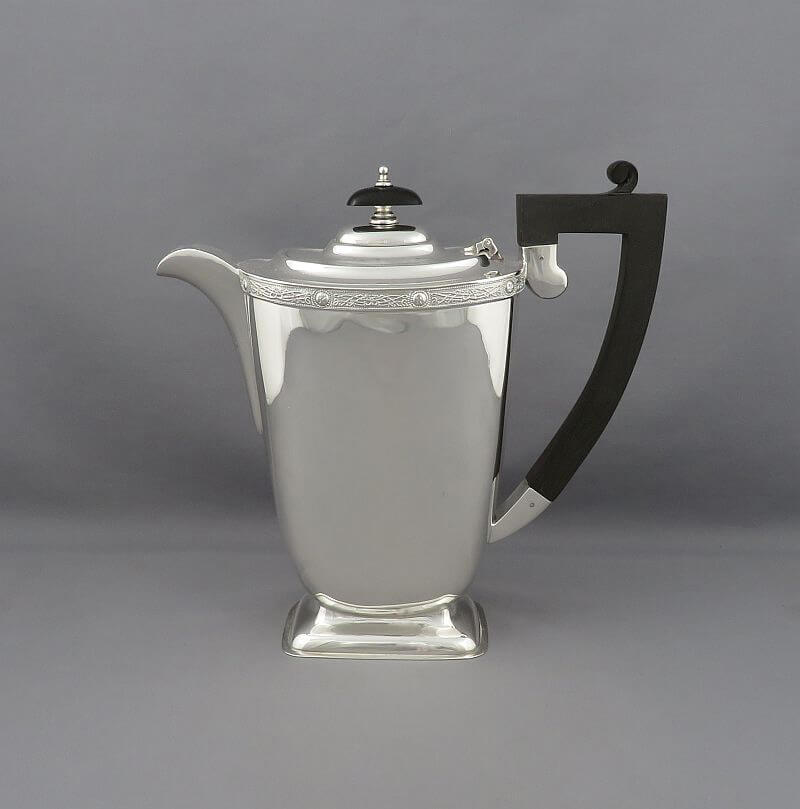 George V Sterling Silver Tea Set - JH Tee Antiques