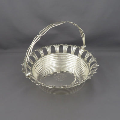 George III Silver Cake Basket - JH Tee Antiques