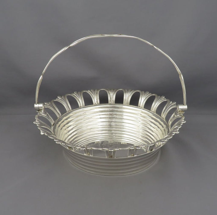 George III Silver Cake Basket - JH Tee Antiques