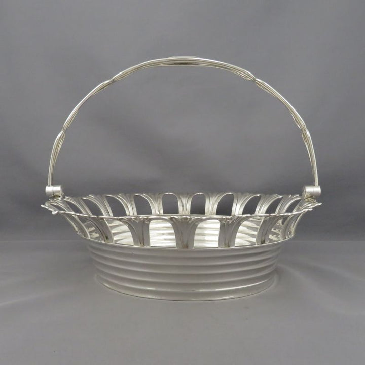 George III Silver Cake Basket - JH Tee Antiques
