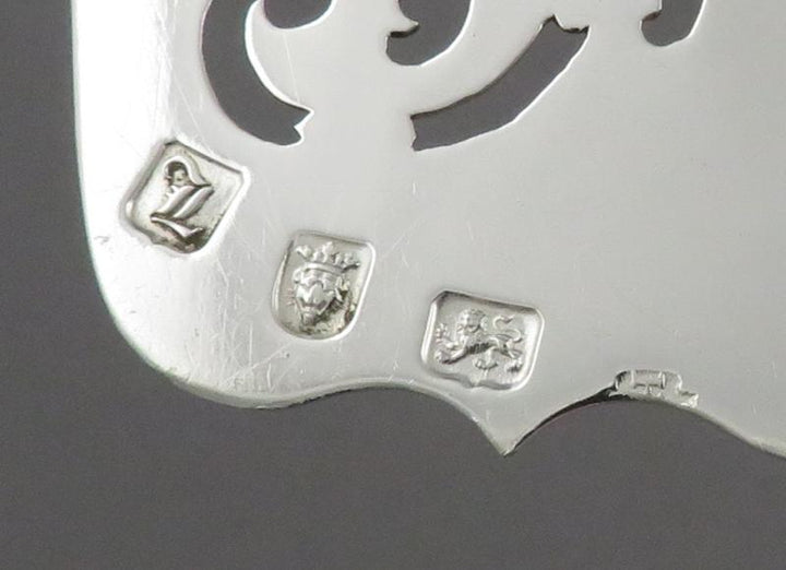 George III Sterling Silver Fish Slice - JH Tee Antiques