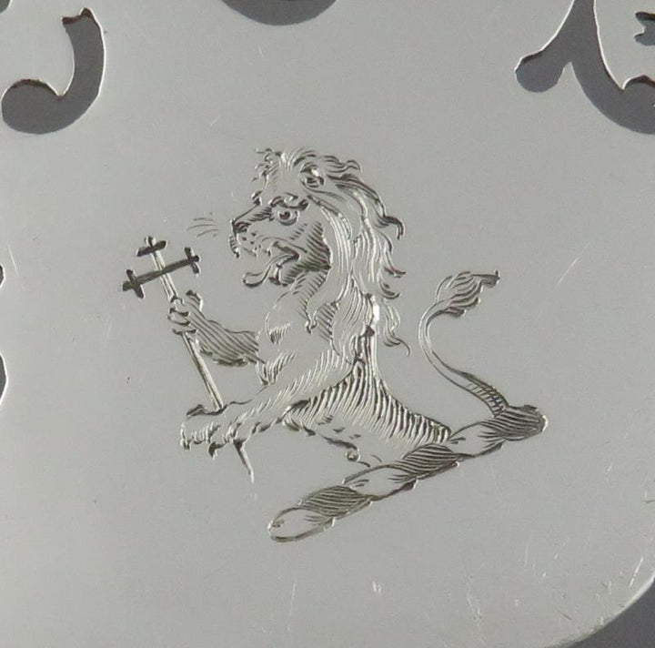 George III Sterling Silver Fish Slice - JH Tee Antiques