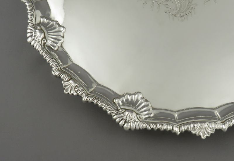 George III Sterling Silver Salver - JH Tee Antiques