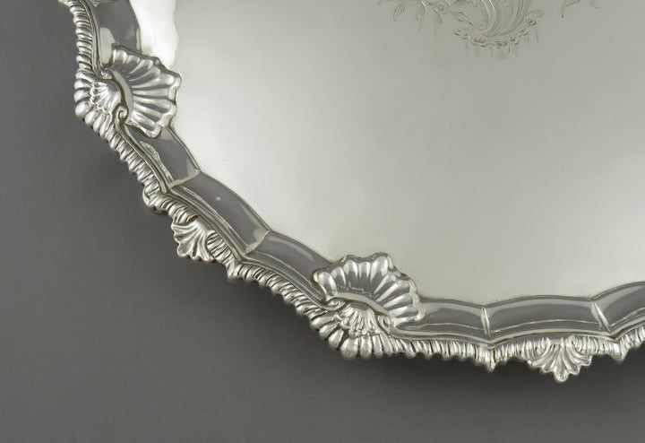 George III Sterling Silver Salver - JH Tee Antiques