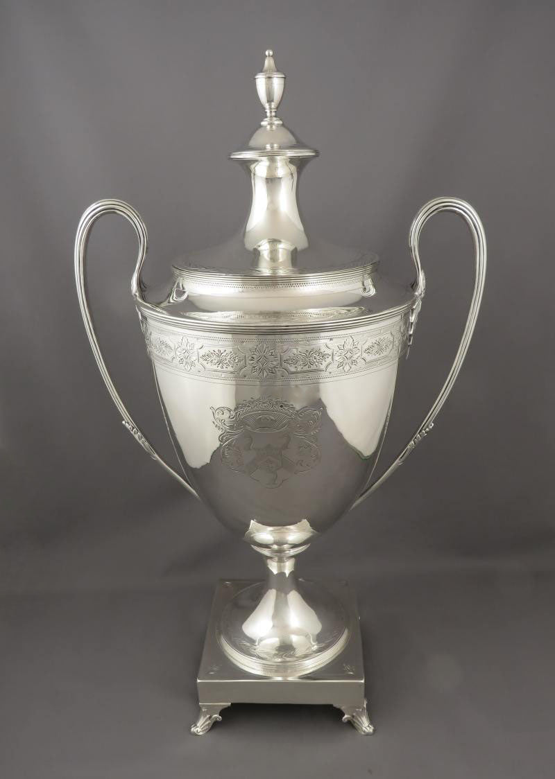 George III Sterling Silver Tea Urn - JH Tee Antiques
