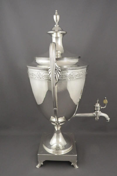 George III Sterling Silver Tea Urn - JH Tee Antiques