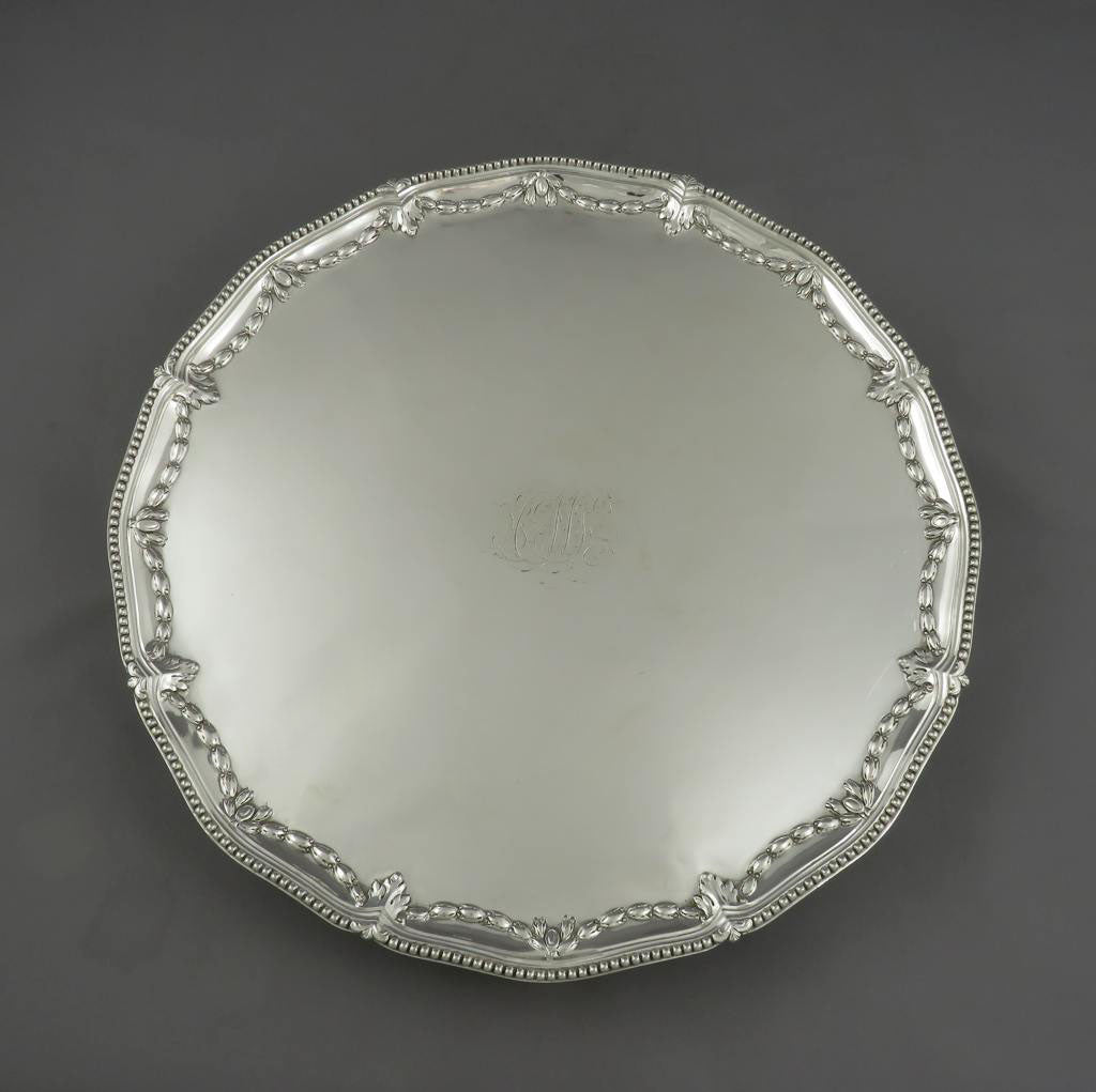 George III Sterling Silver Salver - JH Tee Antiques
