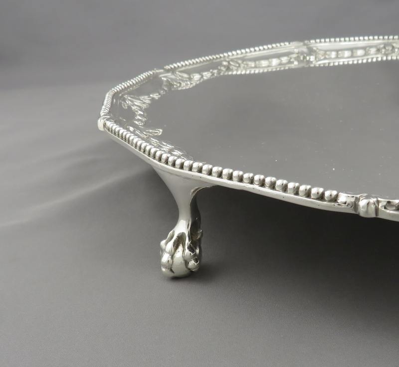 George III Sterling Silver Salver - JH Tee Antiques
