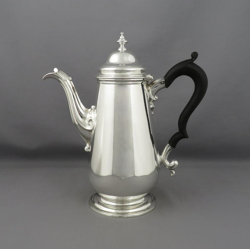 George II Scottish Silver Coffee Pot - JH Tee Antiques