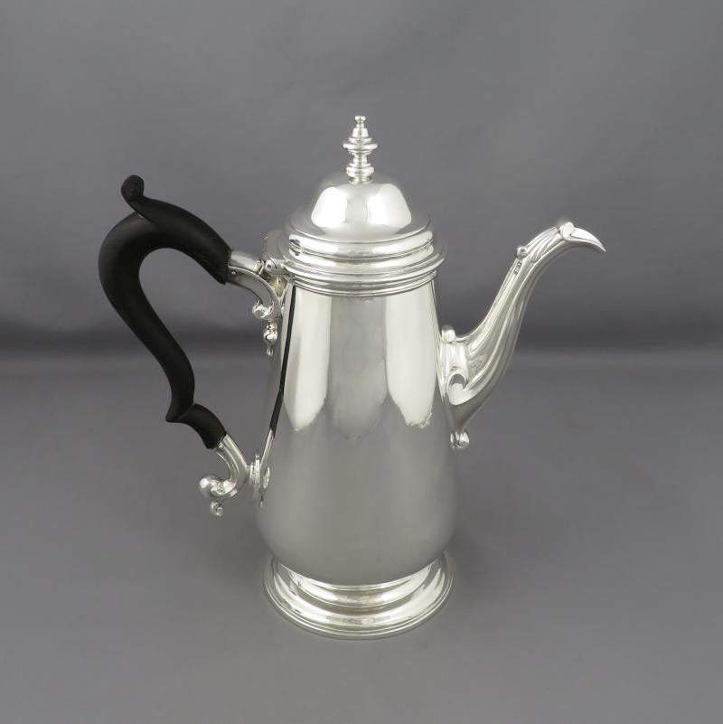 George II Scottish Silver Coffee Pot - JH Tee Antiques