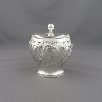 George II Style Silver Tea Caddy - JH Tee Antiques
