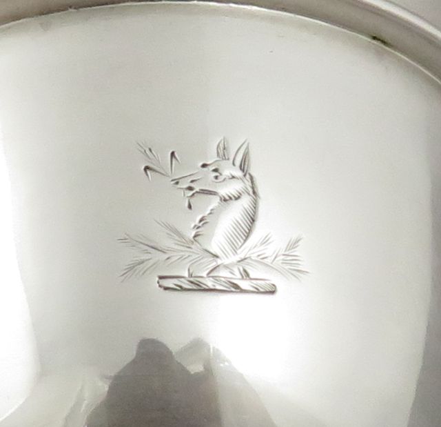 George IV Sterling Silver Egg Cruet - JH Tee Antiques