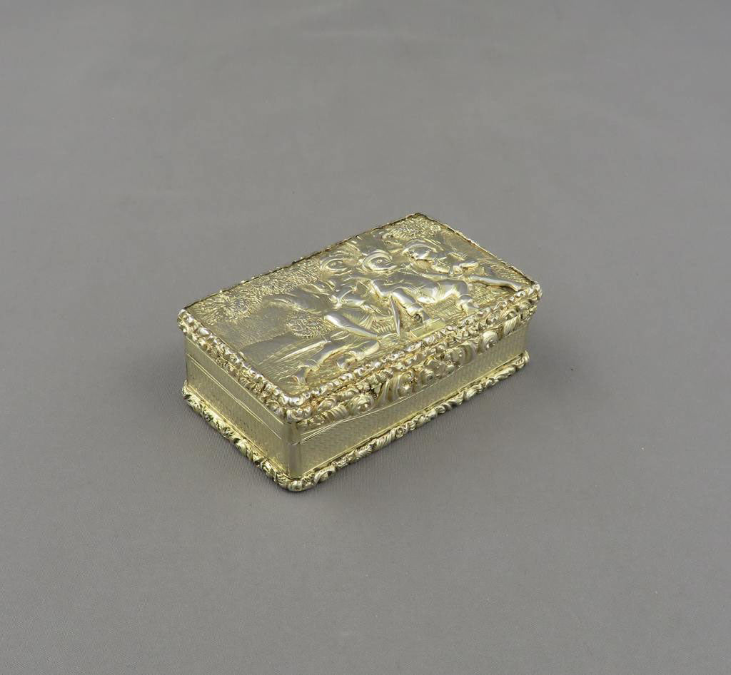 Georgian Sterling Silver Snuff Box - JH Tee Antiques