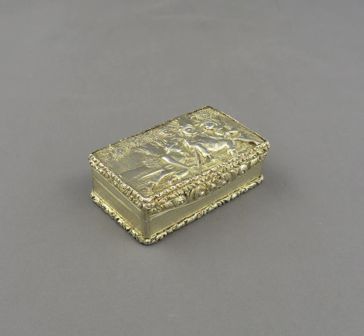 Georgian Sterling Silver Snuff Box - JH Tee Antiques