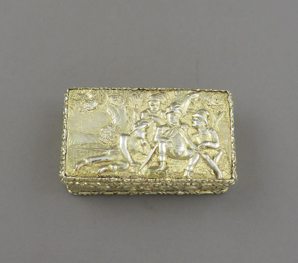 Georgian Sterling Silver Snuff Box - JH Tee Antiques