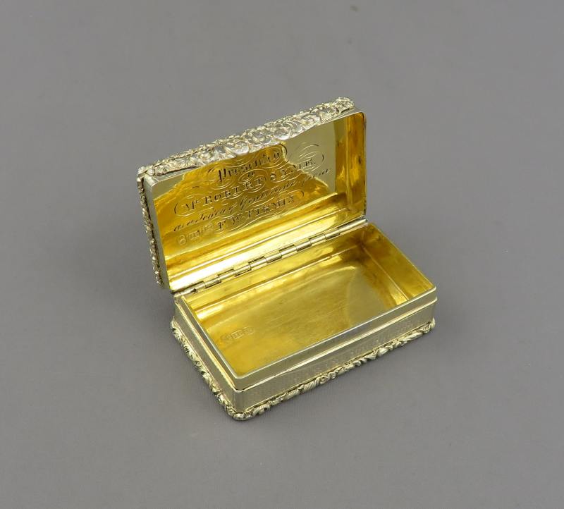 Georgian Sterling Silver Snuff Box - JH Tee Antiques