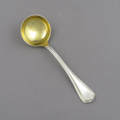 Birks Georgian Plain Pattern Sterling Silver Bouillon Spoon - JH Tee Antiques