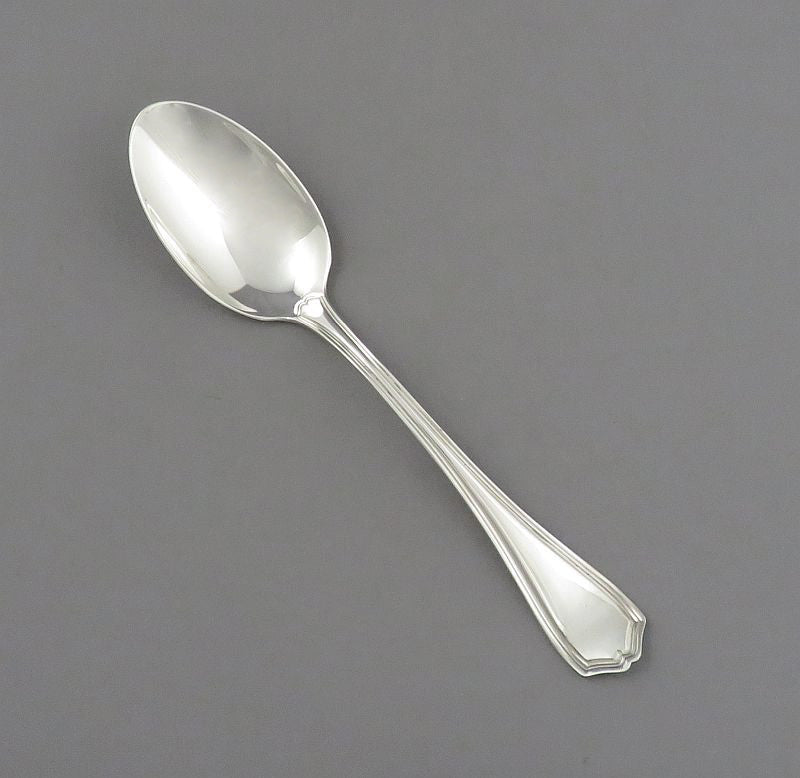 Birks Georgian Plain Pattern Silver Dessert Spoon - JH Tee Antiques