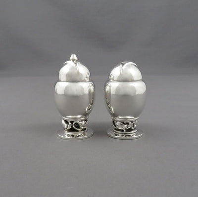 Georg Jensen Blossom Silver Salt and Pepper Shakers 2A - JH Tee Antiques